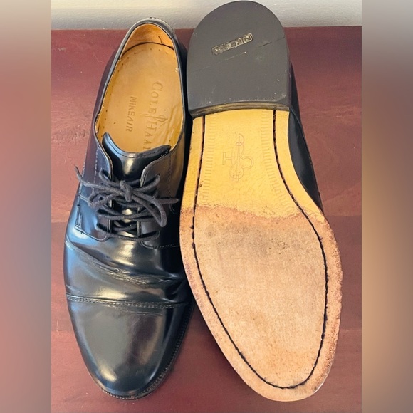 Cole Haan x Nike Air Sole Leather Cap Toe Oxfords - Black Men’s Sz 8M - Picture 9 of 9